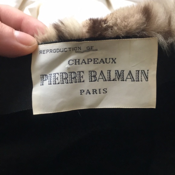 Balmain leapord print fur hat - Picture 2 of 2